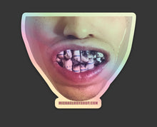Load image into Gallery viewer, CIGARETTE TEETH &#39;HOLOGRAPHIC&#39;STICKER
